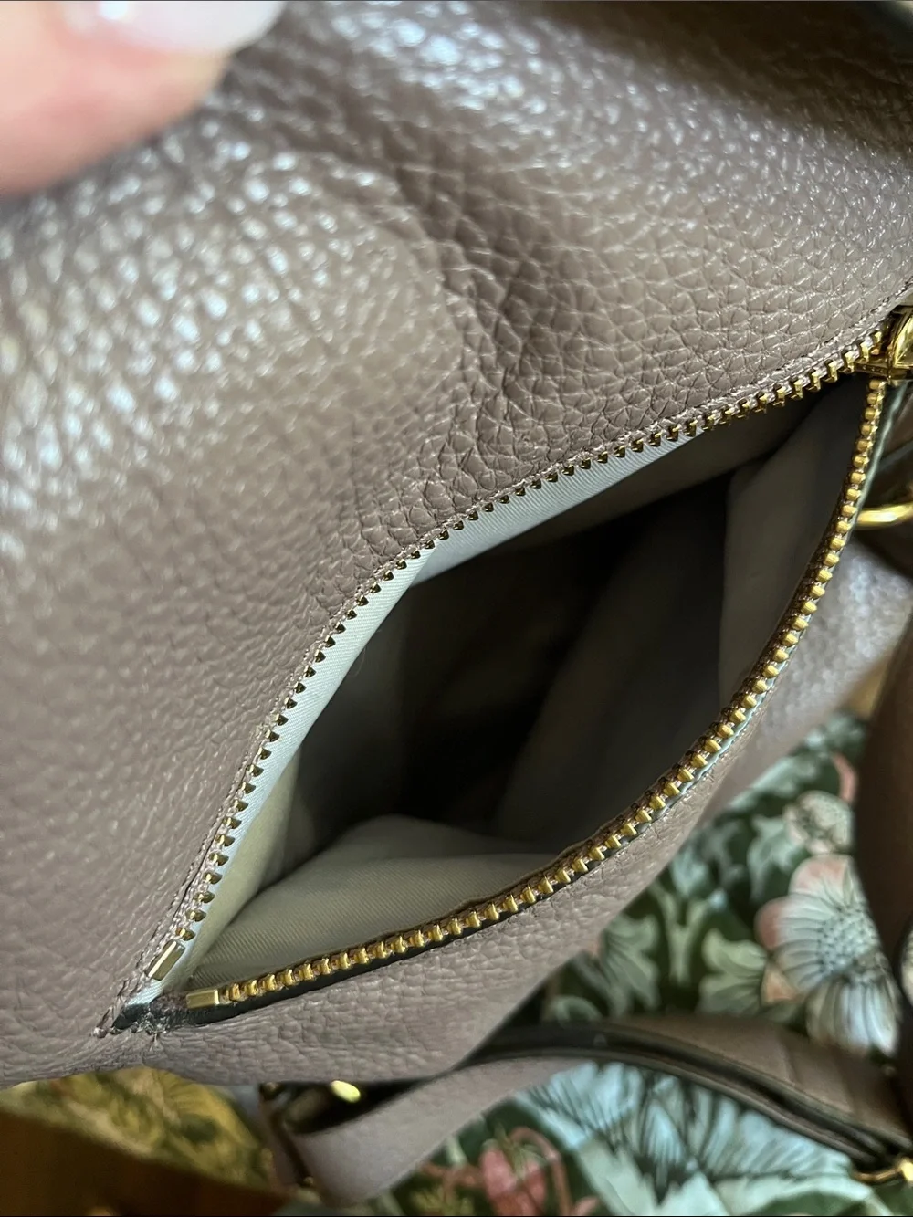 Rebecca Minkoff pebble leather backpack with gold hardware